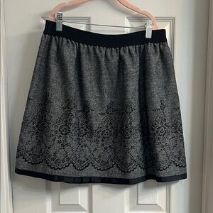 Joe Benbasset Black and Gray A-Line Skirt